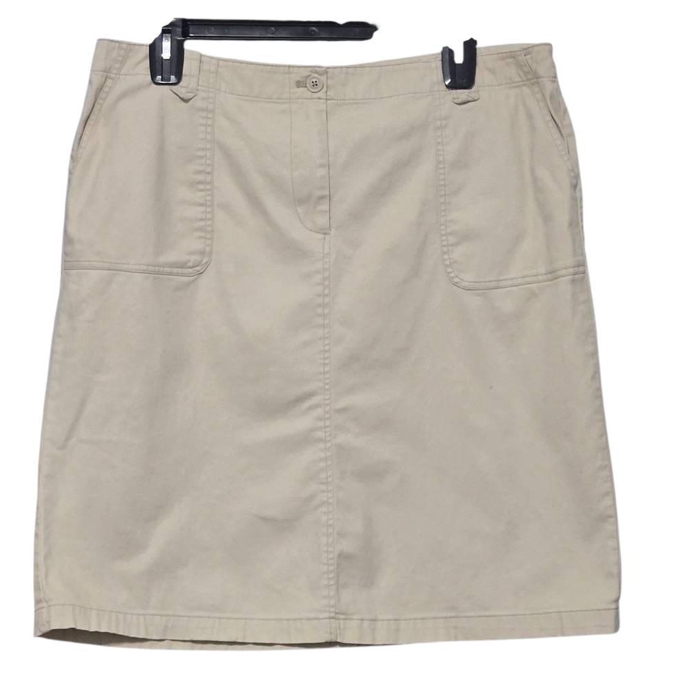 Basic Editions Beige Denim Women's Skirt Size 18W